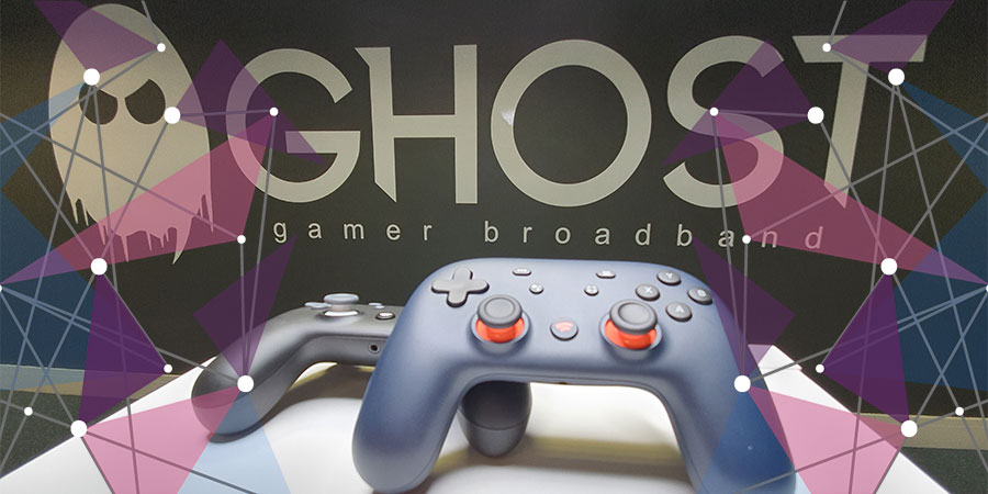 Two Stadia controllers in Ghost office